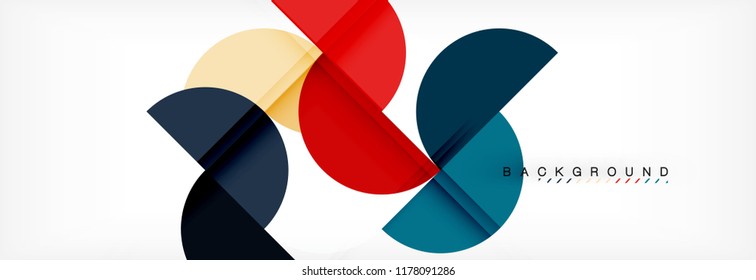 Semi circle abstract background, modern geometric pattern design. Vector business or technology presentation design template, brochure or flyer pattern, or geometric web banner