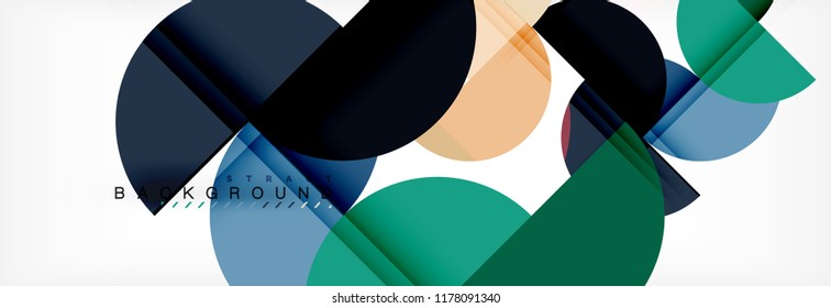 Semi circle abstract background, modern geometric pattern design. Vector business or technology presentation design template, brochure or flyer pattern, or geometric web banner