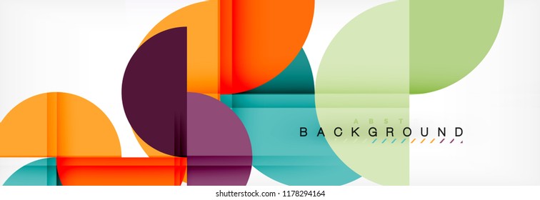 Semi circle abstract background, modern geometric pattern design. Vector business or technology presentation design template, brochure or flyer pattern, or geometric web banner