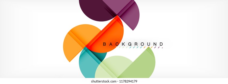 Semi circle abstract background, modern geometric pattern design. Vector business or technology presentation design template, brochure or flyer pattern, or geometric web banner