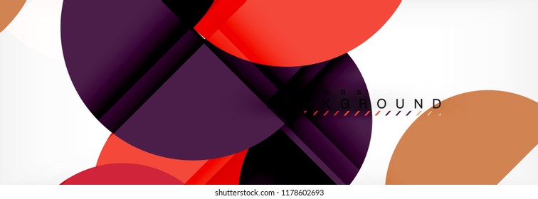 Fondo abstracto semicírculo, diseño geométrico moderno. Plantilla de diseño de presentación de vocabulario o tecnología, patrón de folleto o volante, o banner web geométrico