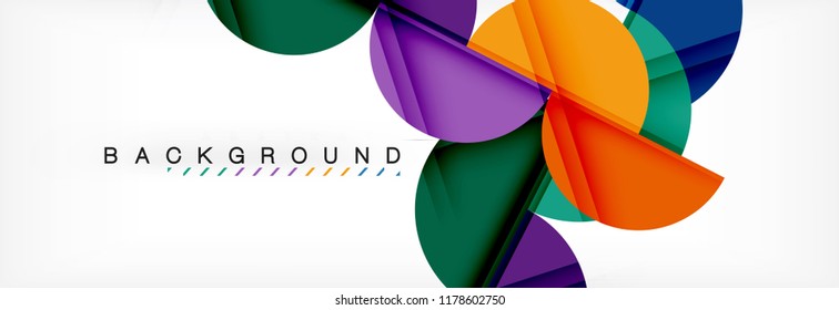 Semi Circle Abstract Background, Modern Geometric Pattern Design. Vector Business Or Technology Presentation Design Template, Brochure Or Flyer Pattern, Or Geometric Web Banner