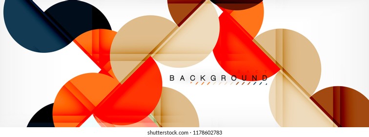 Fondo abstracto semicírculo, diseño geométrico moderno. Plantilla de diseño de presentación de vocabulario o tecnología, patrón de folleto o volante, o banner web geométrico