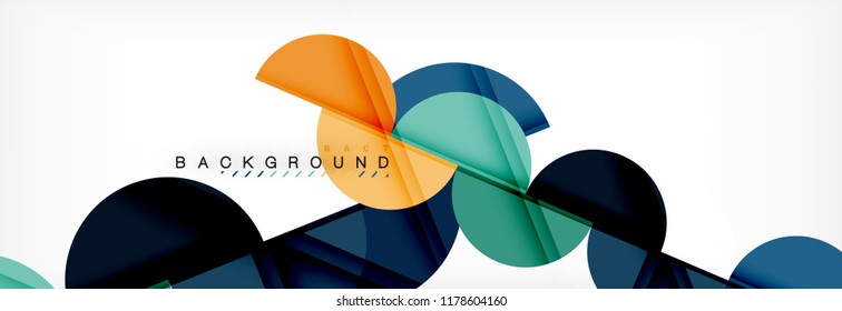 Semi circle abstract background, modern geometric pattern design. Vector business or technology presentation design template, brochure or flyer pattern, or geometric web banner