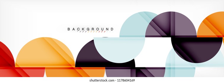 Fondo abstracto semicírculo, diseño geométrico moderno. Plantilla de diseño de presentación de vocabulario o tecnología, patrón de folleto o volante, o banner web geométrico