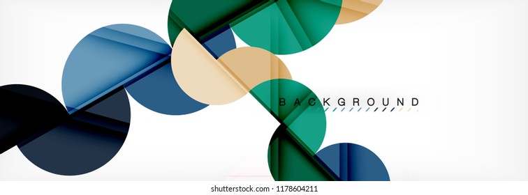 Abstrakter Halbkreis-Hintergrund, modernes geometrisches Muster-Design. Design-Vorlage für Vektorgrafik-Präsentationen, Broschüren oder Flyer-Muster oder geometrisches Webbanner