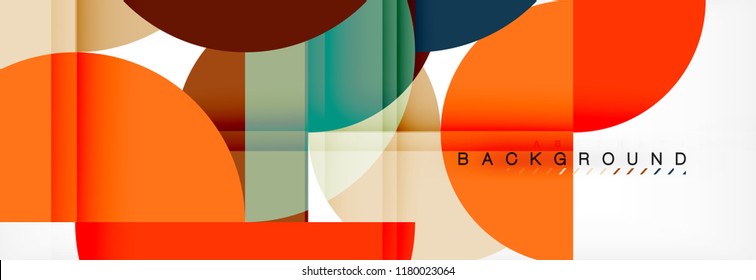 Abstrakter Halbkreis-Hintergrund, modernes geometrisches Muster-Design. Design-Vorlage für Vektorgrafik-Präsentationen, Broschüren oder Flyer-Muster oder geometrisches Webbanner