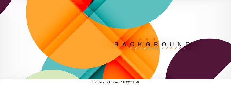 Semi circle abstract background, modern geometric pattern design. Vector business or technology presentation design template, brochure or flyer pattern, or geometric web banner