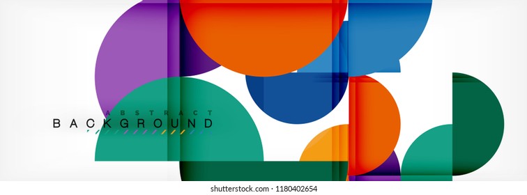 Semi circle abstract background, modern geometric pattern design. Vector business or technology presentation design template, brochure or flyer pattern, or geometric web banner