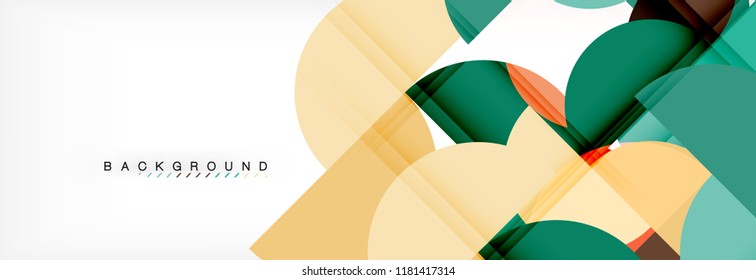 Abstrakter Halbkreis-Hintergrund, modernes geometrisches Muster-Design. Design-Vorlage für Vektorgrafik-Präsentationen, Broschüren oder Flyer-Muster oder geometrisches Webbanner