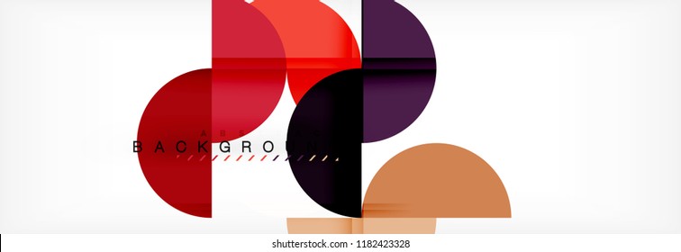 Semi circle abstract background, modern geometric pattern design. Vector business or technology presentation design template, brochure or flyer pattern, or geometric web banner