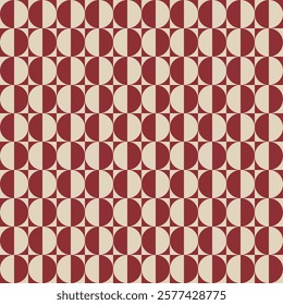 Semi Circle Beige Red Geometric Pattern Modern Shapes Background