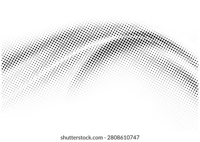 Semi Circle Curved Halftone Dot Shadow Vector Texture
