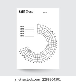 Semi Circle Habit Tracker, Mood Tracker, Mood Journal, Emotion Tracker, Weekly Habit Tracker, Circle Habit Tracker, Daily Habit Tracker