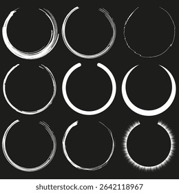 Semi circle pattern. Black round shapes. Bold negative space. Vector geometric form.