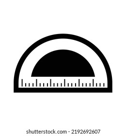 Semi circle ruler icon Vector illustration