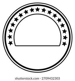Sello Semi Circle Star – Insignia redonda con arco de estrellas