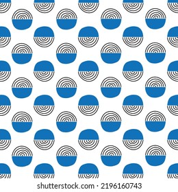 Semi circles with curvy lines abstract pattern design for background, wall paper, vector illustration