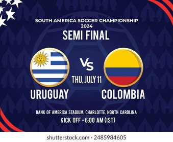 Plantilla del calendario de la semifinal 2 para el Campeonato Sudamericano 2024