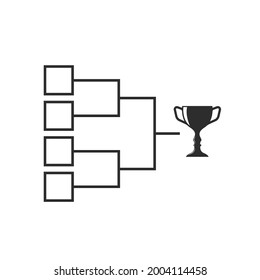 semi final tornament table vector icon illustration dessign template web 