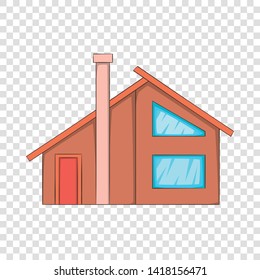 Semi house icon. Cartoon illustration of semi house vector icon for web