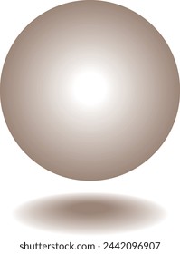 Semi Off-White Ball einfache Vektor-Illustration