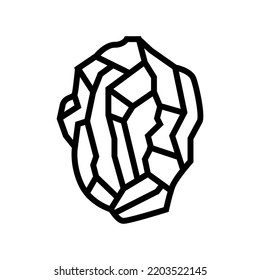 vector de icono de línea de piedra semipreciosa. señal de piedra semipreciosa. símbolo de contorno aislado ilustración negra