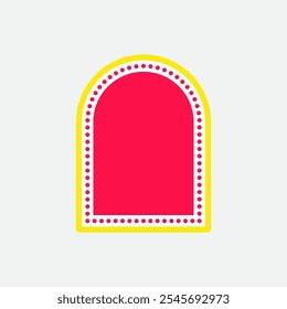 Semi Rounded Rectangle Neon Style One. Sale Tag Element. Label Icon. High Quality Vector Icon. Editable Vector