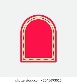 Semi Rounded Rectangle Neon Style Two. Sale Tag Element. Label Icon. High Quality Vector Icon. Editable Vector