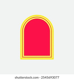 Semi Rounded Rectangle Neon Style Three. Sale Tag Element. Label Icon. High Quality Vector Icon. Editable Vector