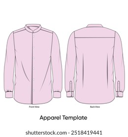 Semi Spread Formal Shirt Vector Illustration