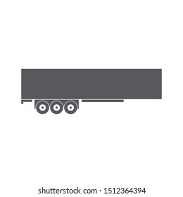 Semi trailer icon isolated on white background. Parked truck symbol modern, simple, vector, icon for website design, mobile app, ui. Vector Illustration