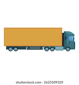 Semirreboque caminhão está transportando mercadorias através do país