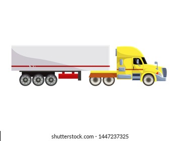 Semi trailer truck vector vehicle transport delivery cargo shipping illustration transporting set of trucking freight lorry semi-truck transportation isolated on white background