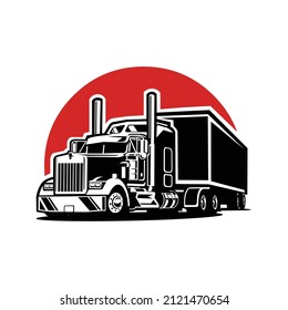 Semi Truck 18 Wheeler Freight Trucking Stock Vector (Royalty Free ...