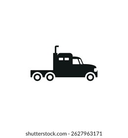 Ícone do semircaminhão. Ícone semicaminhão simples para mídias sociais, app e web design. Ilustração vetorial.