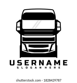 semi truck logo design vector