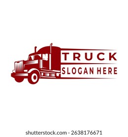 Semi truck logo design vector. Premium Truck company logo design vector template