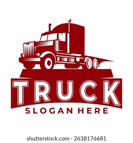 Semi Truck logo design vector template. Premium Truck Company logo design