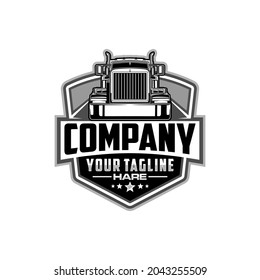 Semi Truck Logo Emblem Logo Template