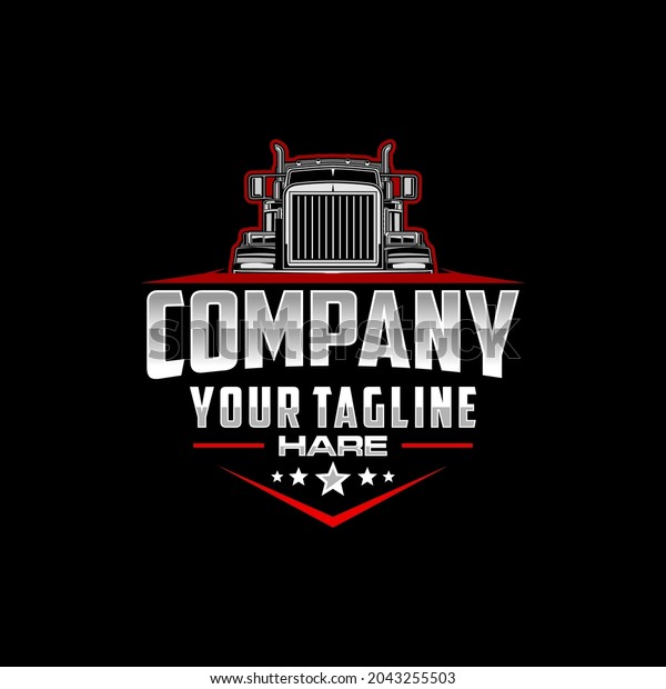 semi truck logo emblem
logo template