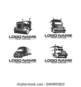 semi Truck logo set designs logo template vector