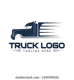 Ilustración de la silueta del logotipo de Semi Truck