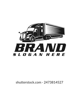 Semi truck logo. Trucking Company Logo template