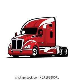 Semi truck silhouette vector images isolated