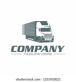 Semi Truck Trailer Logo Template Stock Vector (Royalty Free) 1331933021 ...