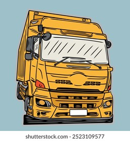 Semi Truck and Trailer vector illustration