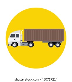 Semi Truck Vector Icon
