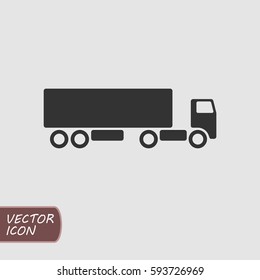 Semi truck vector icon