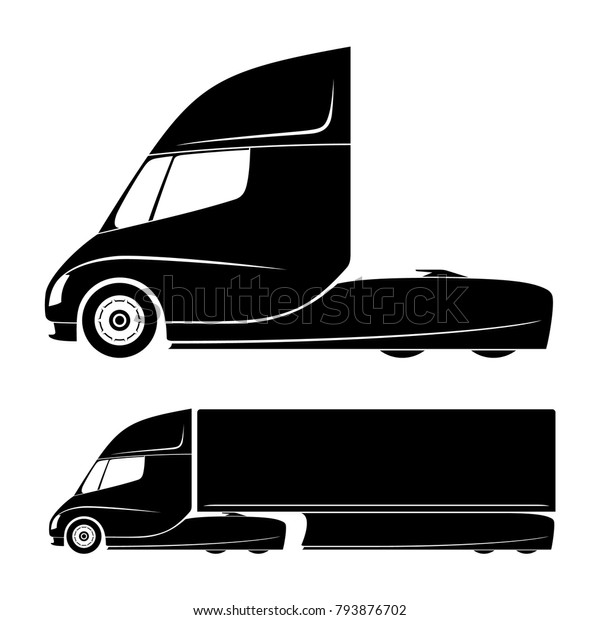 Download Semi Truck Vector Icon Stock Vector (Royalty Free) 793876702